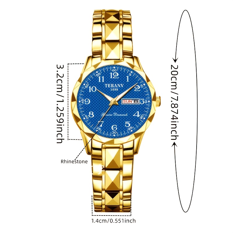 Rectangular Digital Dial Alloy Watch with Women's Strap